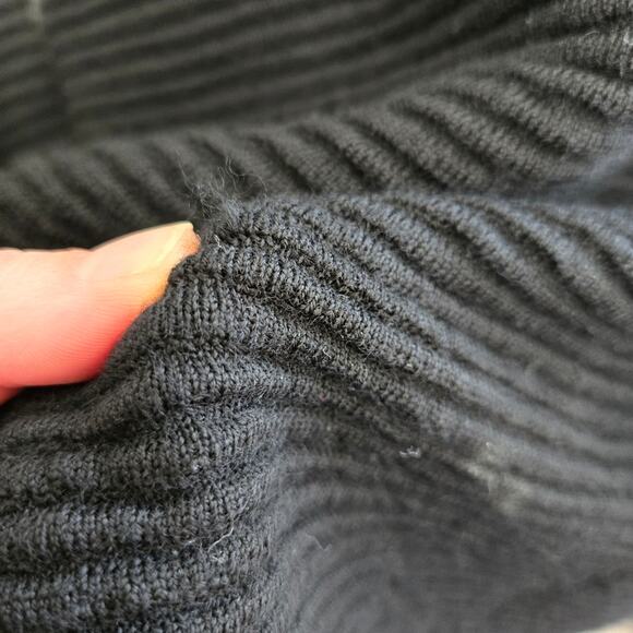 Lululemon Sit in Lotus Wrap Merino Wool open front cardigan Black Size 2 - Picture 8 of 16